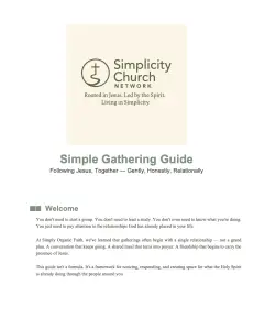 Simple Gathering Guide Cover - Simply Organic Faith